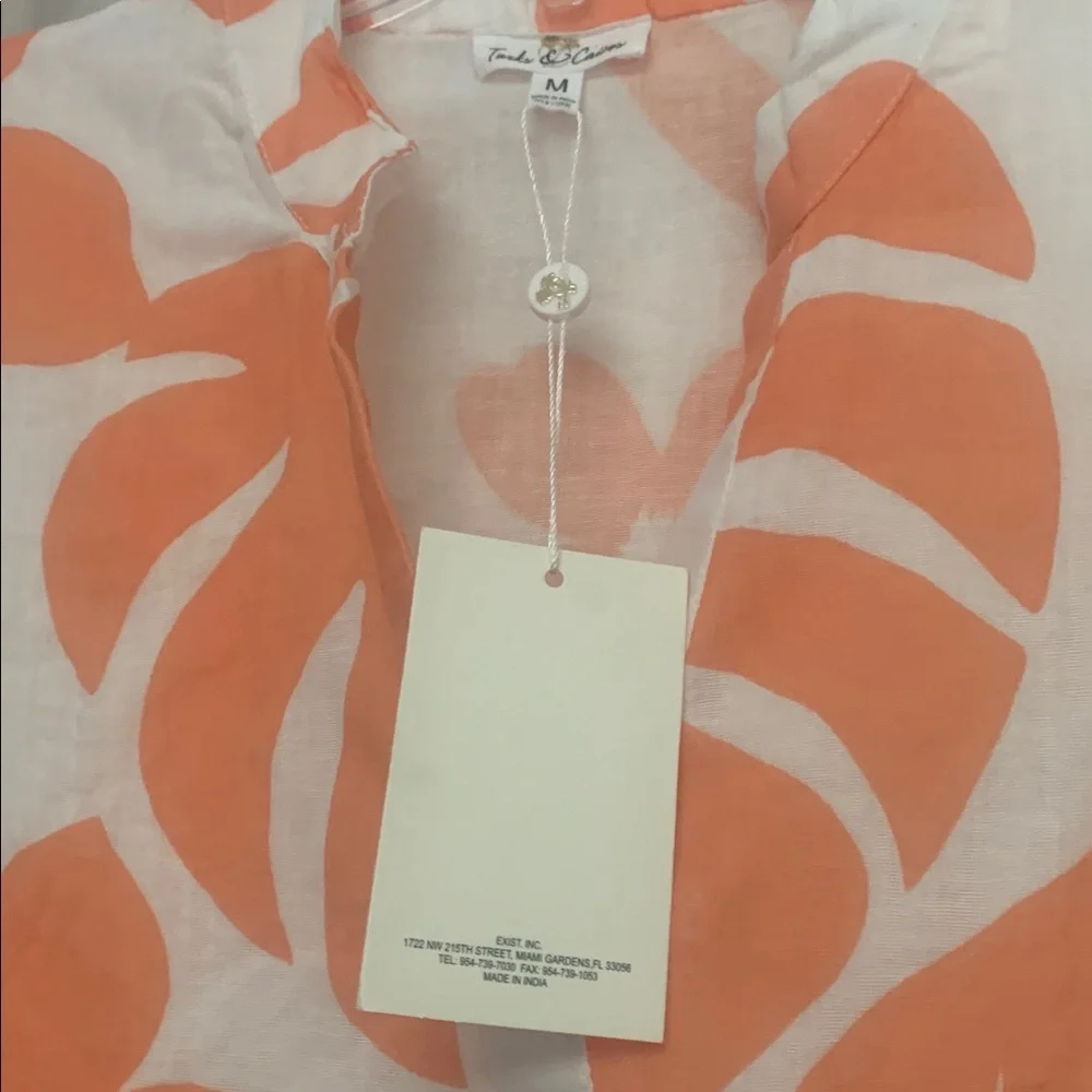 Sleeveless Orange Floral Mini Dress with Tiered Skirt